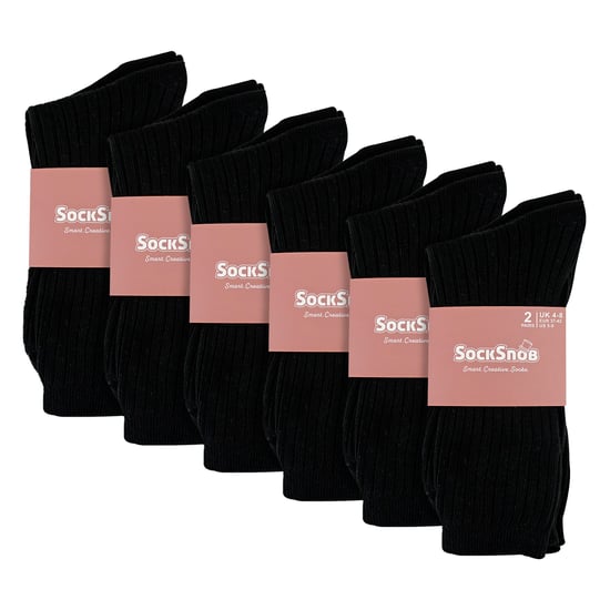 Damen 12er-Pack 100% Baumwolle Weiche Atmungsaktive Socken - Image 2