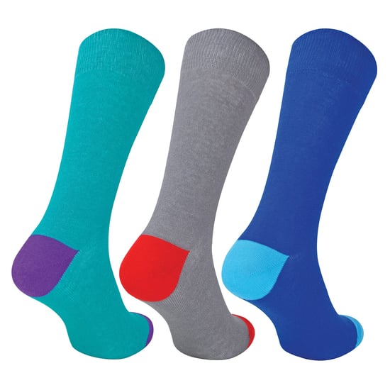 12 Paar Multipack Herren Schwarze Baumwollsocken | Sock Snob | Atmungsaktive Crew Socken mit gepolstertem Fersen- und Zehenbereich - Sortiert - Image 3