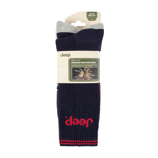 Herren gepolsterte Crew-Socken - 4er-Pack Sportlauf-Socken - Image 2