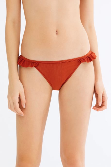 Niedriggeschnittene Rüschenslip-Bikini-Hosen - Image 1