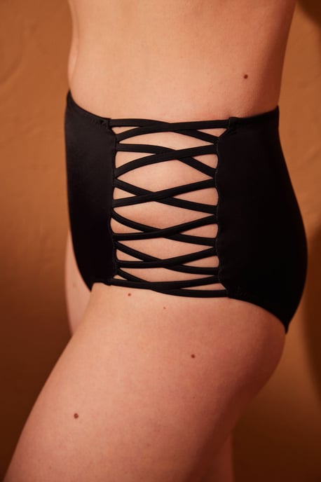 Hoch taillierte Cut-Out Hipster Bikini-Unterteile - Image 3