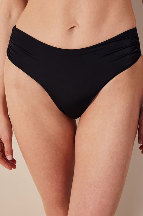 Hochtaillierte Rüschenslip-Bikinihosen - Image 1