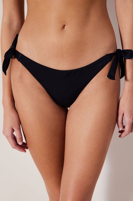 Tiefe Brasilianische Bikinihöschen mit Schleifendetail - Image 1