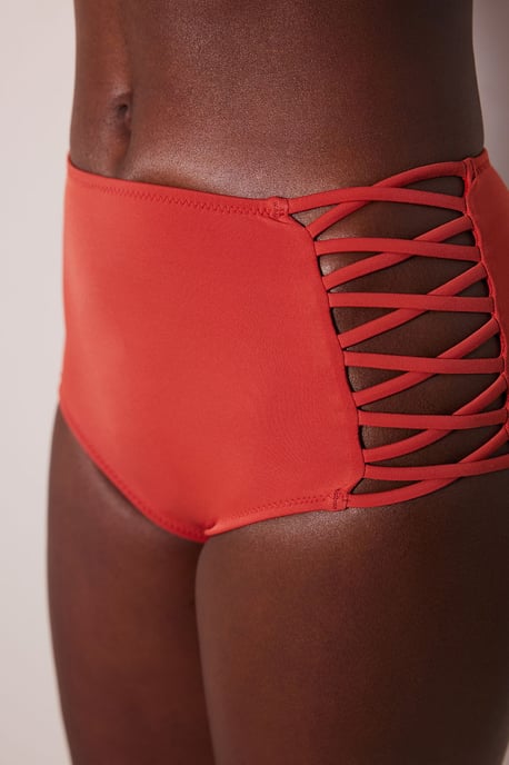 Hochtaillierte Cut-Out Bikini-Hosen - Image 1