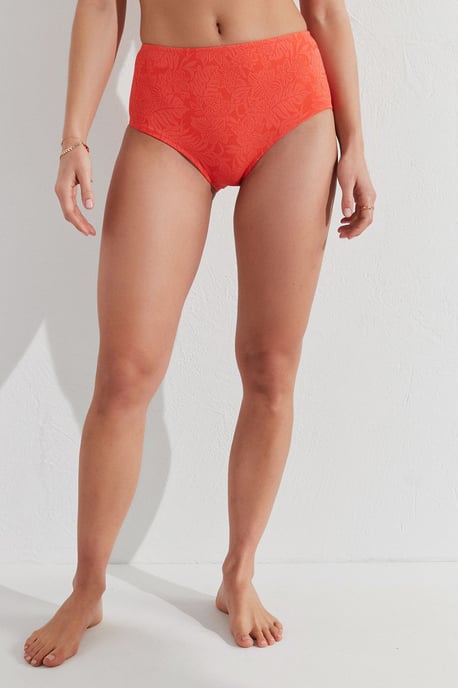 Hochtaillierte texturierte Hipster-Bikinihosen - Image 1