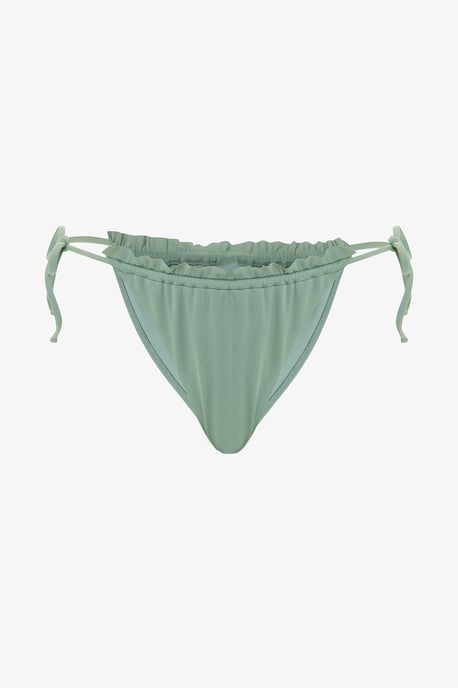 Hüftbikini mit Bindebändern und Rüsche - Image 4