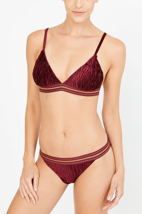 Niedrig geschnittene gerippte Hipster-Bikinihose - Image 3