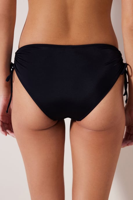 Hochgeschnittene Hipster-Bikini-Hosen mit Bindebändern - Image 2