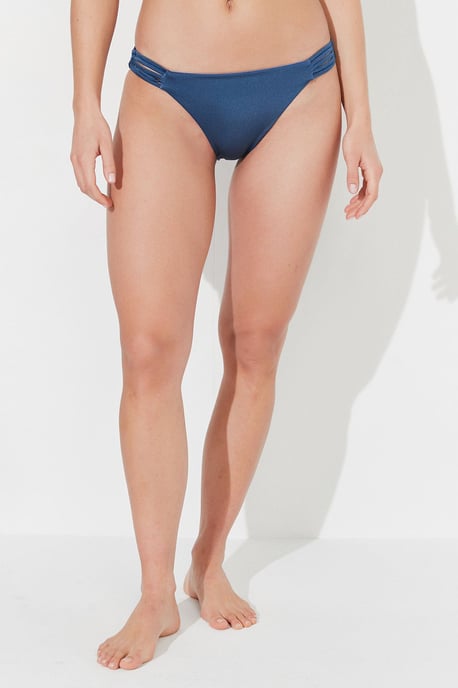 Tiefe Taille Hipster Bikinihosen mit Seitenstreifen - Image 1
