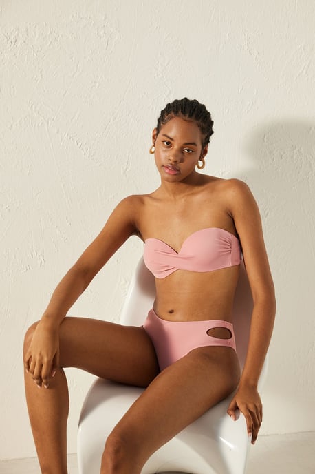 Mid Waist Cut-Out Hipster Bikini Slips - Image 1