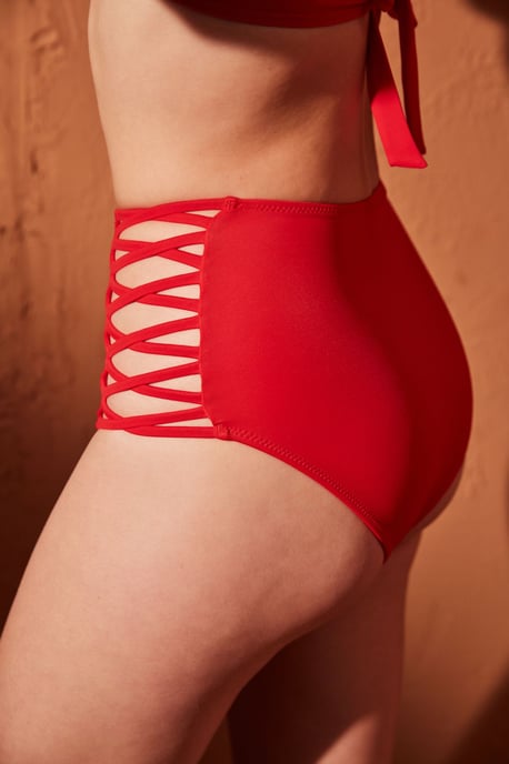 Hochtaillierte Cut-Out Bikini-Hosen - Image 3