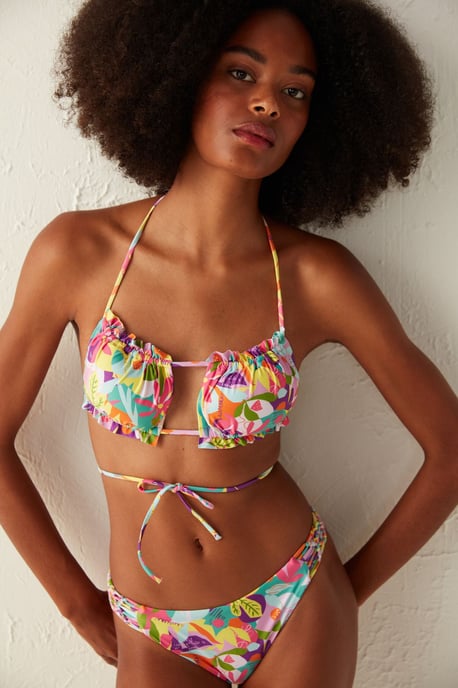 Blumen-Mid-Waist-Hipster-Bikiniunterteile - Image 3