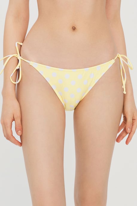 Tie-Side Polka Dot Bikini-Höschen mit niedrigem Bund - Image 2