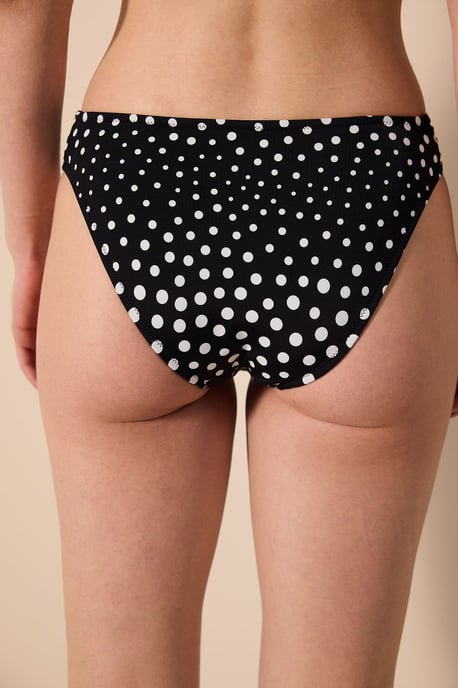 Mid-Waist gepunktete Cut-Out Bikini-Hosen - Image 2