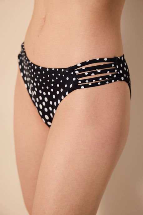 Mid-Waist gepunktete Cut-Out Bikini-Hosen - Image 3