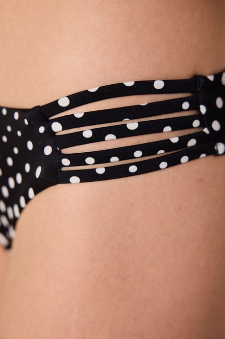 Mid-Waist gepunktete Cut-Out Bikini-Hosen - Image 4