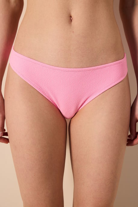 Strukturierte Ripp-Mid-Waist-Bikini-Hosen - Image 1
