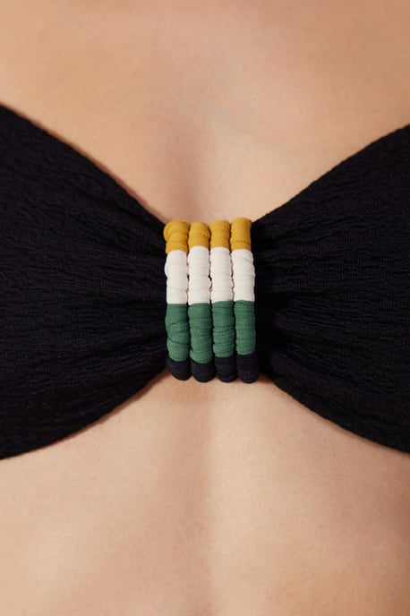Einfarbiges Halter-Bandeau-Bikinioberteil - Image 5