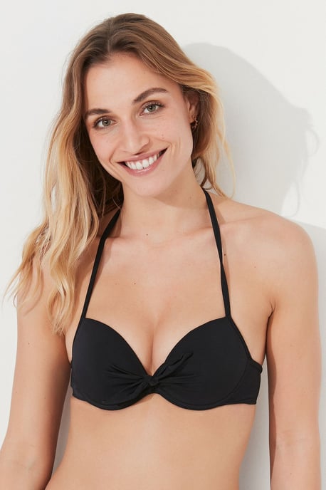 Fester Bügel-Halterbikini-Top mit Schleife - Image 1