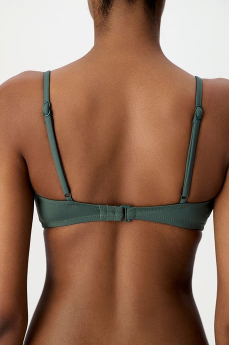Unifarbenes Bralette-Bikini-Oberteil mit verstellbaren Trägern - Image 2