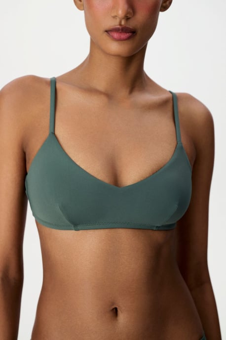 Unifarbenes Bralette-Bikini-Oberteil mit verstellbaren Trägern - Image 3