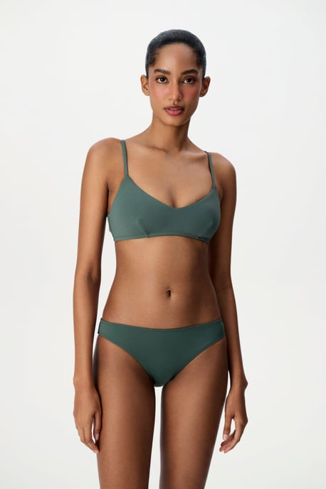 Unifarbenes Bralette-Bikini-Oberteil mit verstellbaren Trägern - Image 4