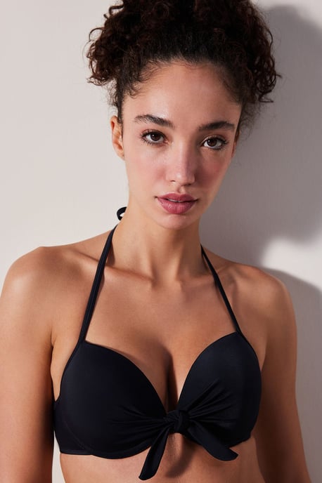Blickdichte Unterwired Halter-Bikini-Oberteil - Image 1