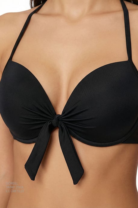 Blickdichte Unterwired Halter-Bikini-Oberteil - Image 3