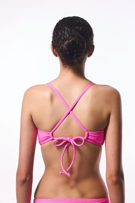 Rippierter umwandelbarer Träger-Bralette-Bikini-Oberteil - Image 3