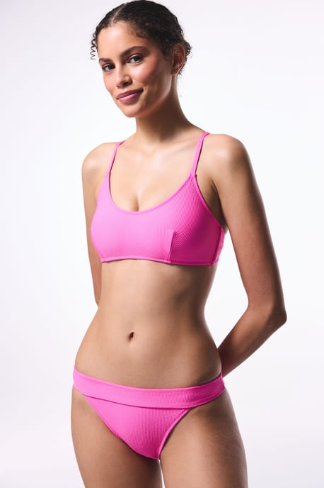 Rippierter umwandelbarer Träger-Bralette-Bikini-Oberteil - Image 4