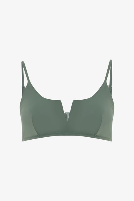 Solides Cut-Out-Bikini-Oberteil mit Unterdraht - Image 5