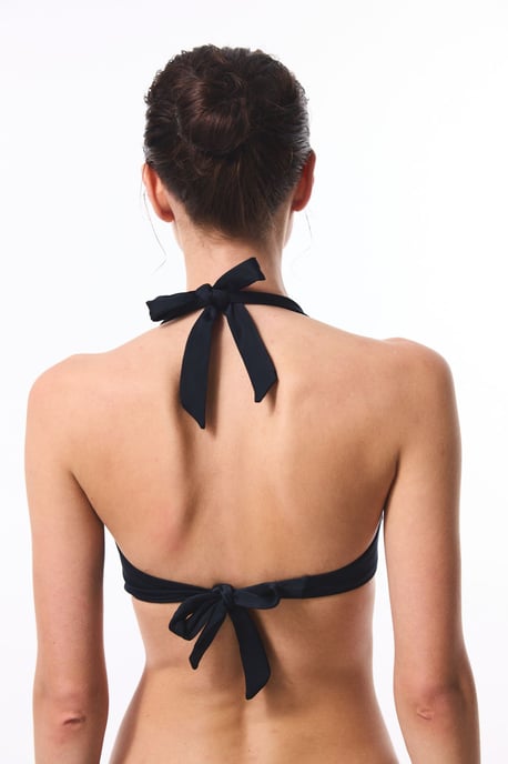 Vollfarbiger Dreieck-Bikini-Top - Image 2