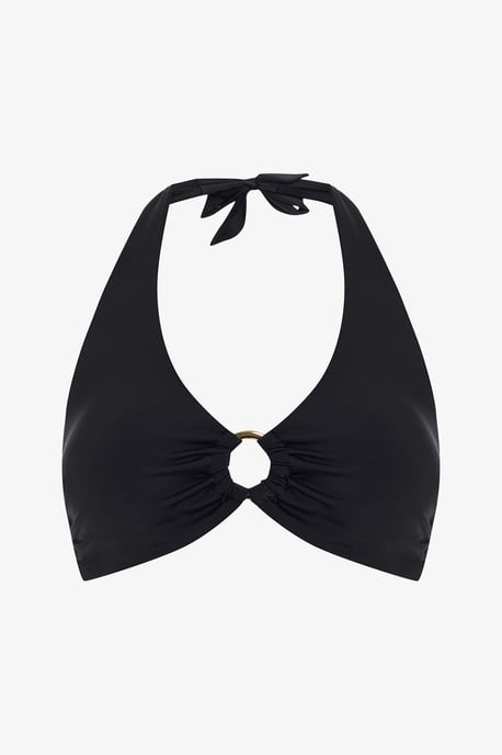 Vollfarbiger Dreieck-Bikini-Top - Image 5