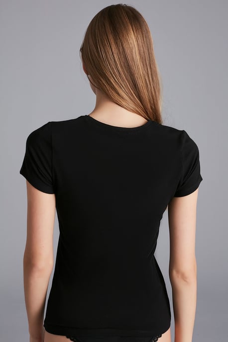 Damen Slim Fit Rundhalsausschnitt T-Shirt - Image 2