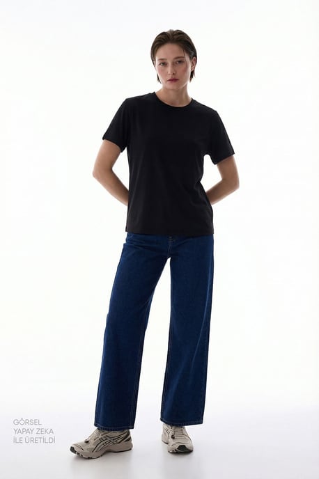 Übergroßes Langarm-Strickshirt mit Rundhalsausschnitt - Image 4