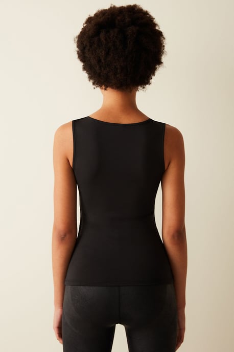 Penti Figurbetontes, einfarbiges Strick-Cami-Top - Schwarz - Image 5