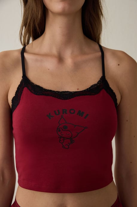 Bedrucktes Strick-Padded Crop Top - Image 3