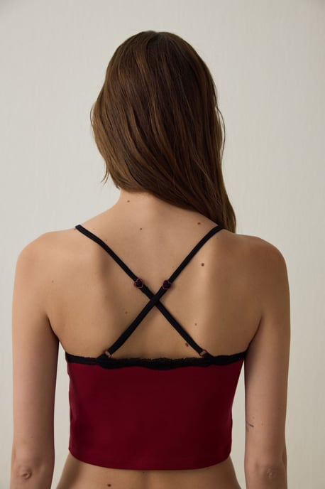 Bedrucktes Strick-Padded Crop Top - Image 6