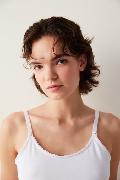 Damen Baumwoll-Mix Verstellbare Träger Cami - Image 2
