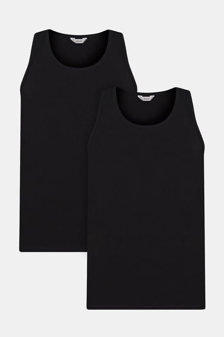 2er-Pack Herren Baumwoll-Elasthan Unterhemden - Image 1
