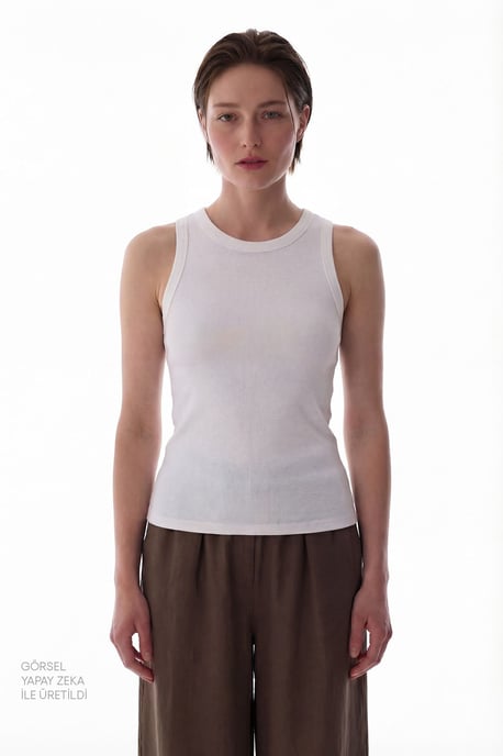 Rippstrick-Baumwoll-Cami-Top - Image 1