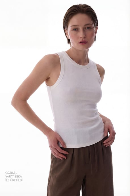 Rippstrick-Baumwoll-Cami-Top - Image 2