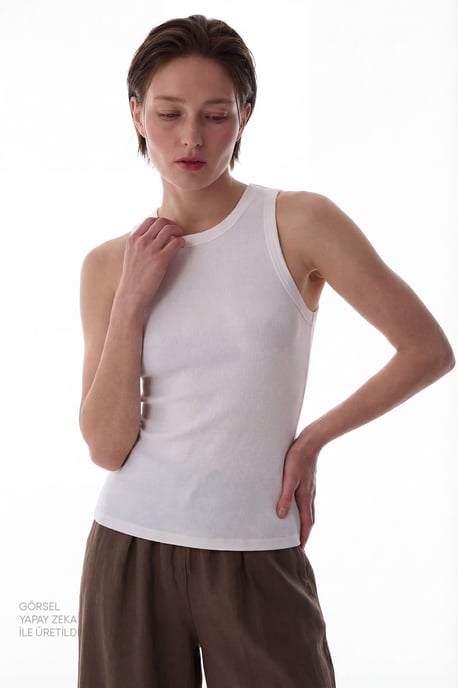 Rippstrick-Baumwoll-Cami-Top - Image 3
