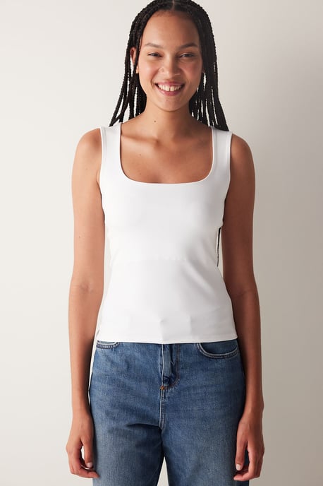 Penti Enganliegendes Strick-Cami-Top für Damen - Weiß - Image 1