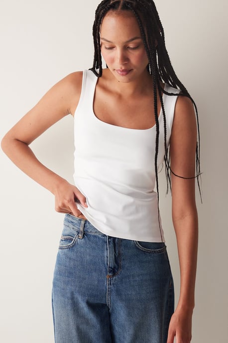 Penti Enganliegendes Strick-Cami-Top für Damen - Weiß - Image 2
