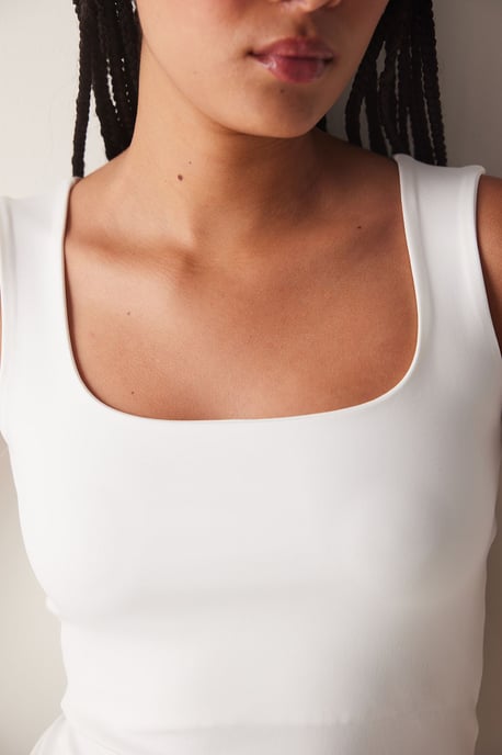 Penti Enganliegendes Strick-Cami-Top für Damen - Weiß - Image 4