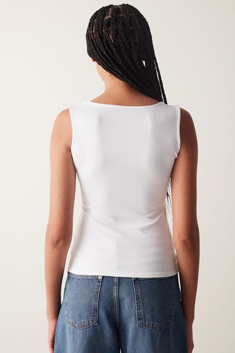 Penti Enganliegendes Strick-Cami-Top für Damen - Weiß - Image 5