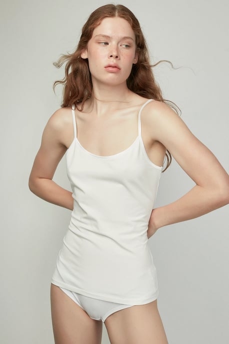 Rippstrick-Baumwollmischung Cami Top - Image 3