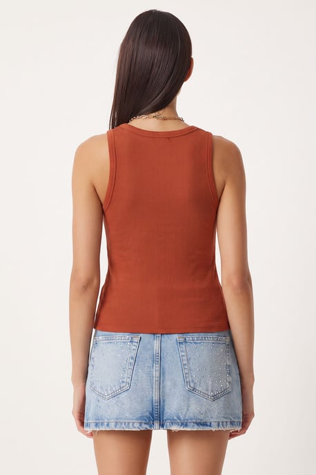 Fitted U-Hals Gestricktes 2er-Pack Tanktop - Image 3