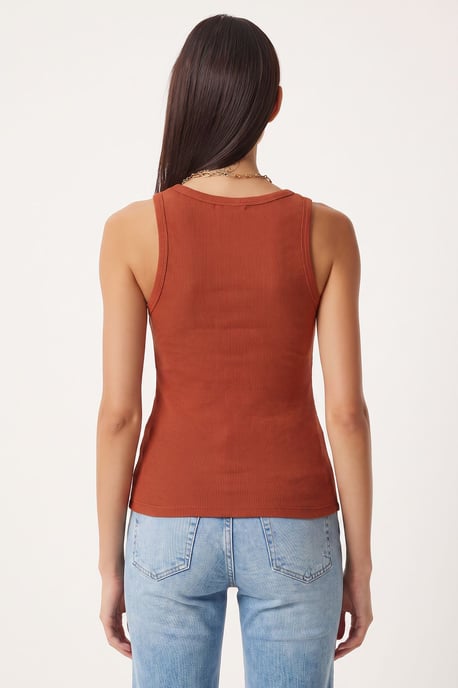 Fitted U-Hals Gestricktes 2er-Pack Tanktop - Image 3